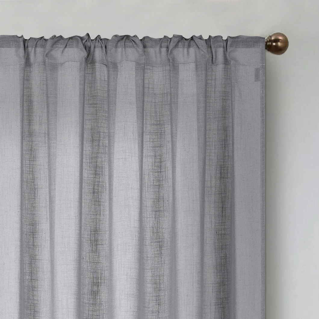 2023 High Standard Luxury Home Textile Fabric 100%Polyester Curtain Fabric with High Shading for Sheer Curtain Linen Fabric