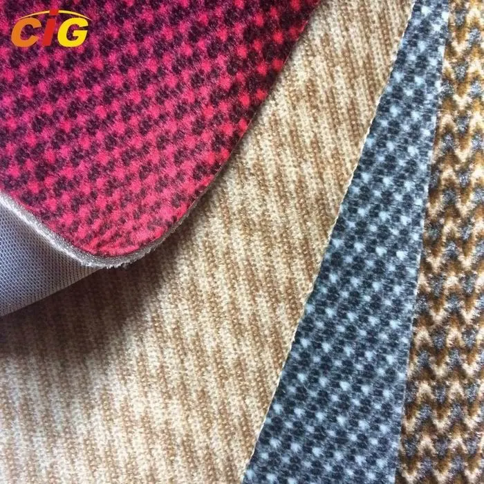 Polyester Knitted Decorative Car Seat Upholstery Auto Printing Upholstery Fabric